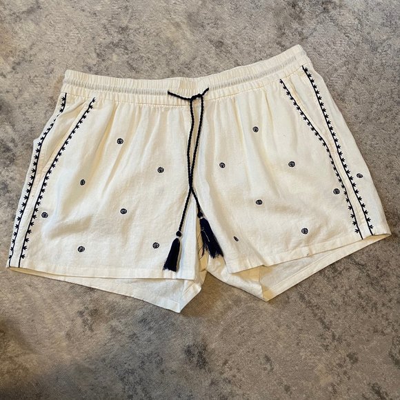 Old Navy Mid-Rise Linen-Blend Shorts for Women - Picture 1 of 10